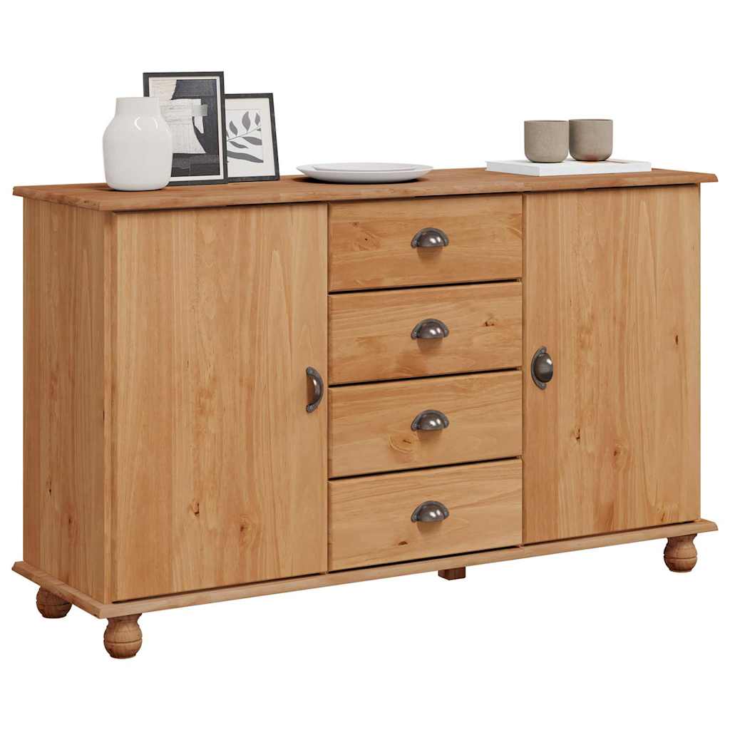 Sideboard with Drawer ASKIM 133.5 x 40 x 79 cm Solid pine wood