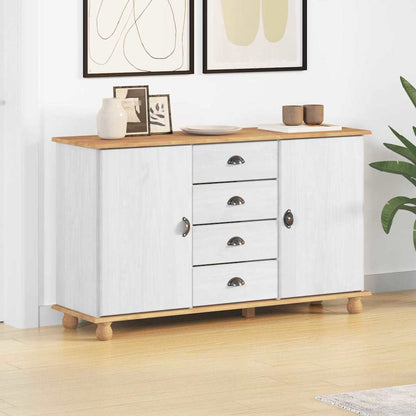 Sideboard with Drawer ASKIM 133.5 x 40 x 79 cm Solid pine wood