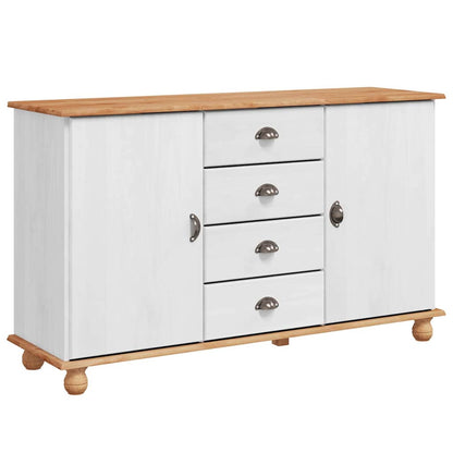 Sideboard with Drawer ASKIM 133.5 x 40 x 79 cm Solid pine wood