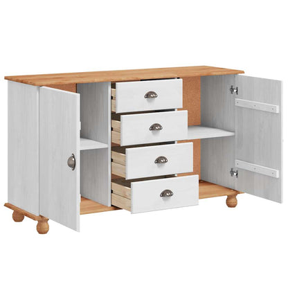Sideboard with Drawer ASKIM 133.5 x 40 x 79 cm Solid pine wood