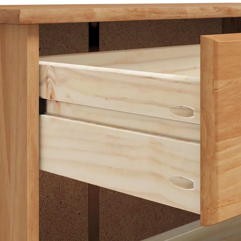 Shoe Cabinet ASKIM Brown 85 x 35 x 108 cm Solid Pine Wood