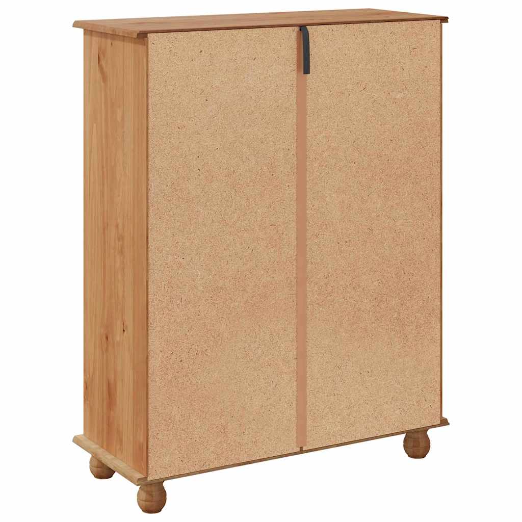 Shoe Cabinet ASKIM Brown 85 x 35 x 108 cm Solid Pine Wood