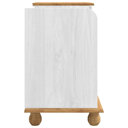 Storage Bench ASKIM White 100 x 39 x 62 cm Solid Pine Wood