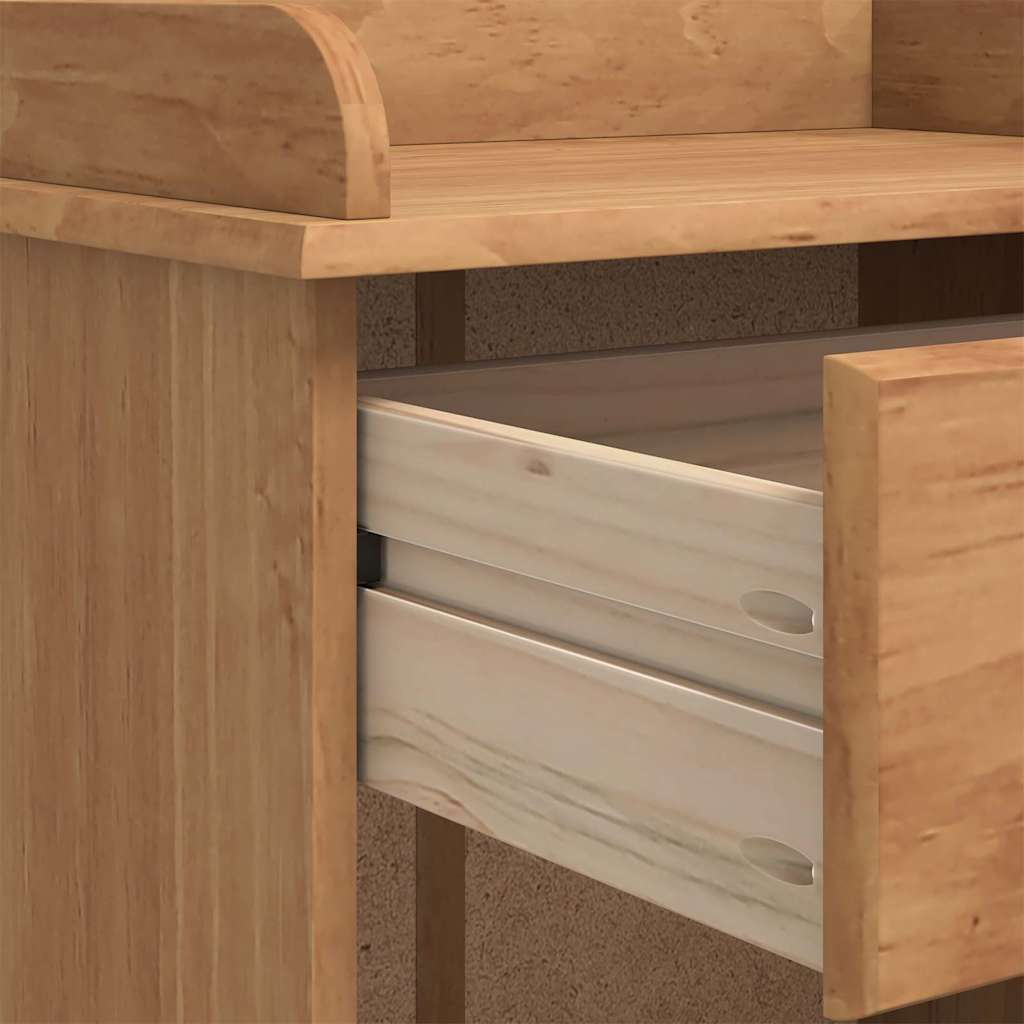 Wine Cabinet ASKIM Honey Wax 57 x 37 x 114 cm Solid Pine Wood
