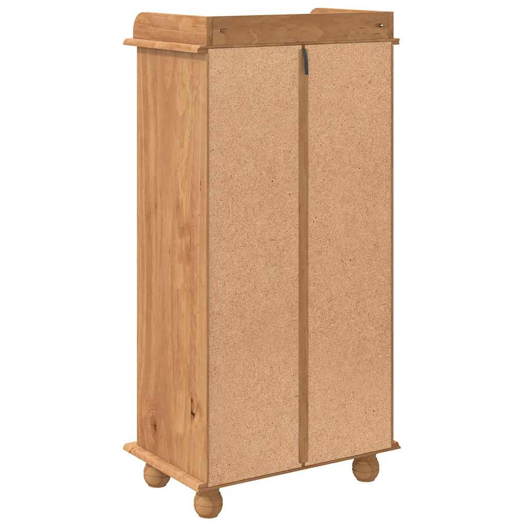 Wine Cabinet ASKIM Honey Wax 57 x 37 x 114 cm Solid Pine Wood