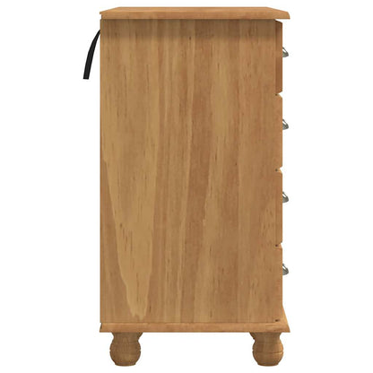 Writing Desk ASKIM Brown 95 x 40 x 75 cm Solid Pine Wood