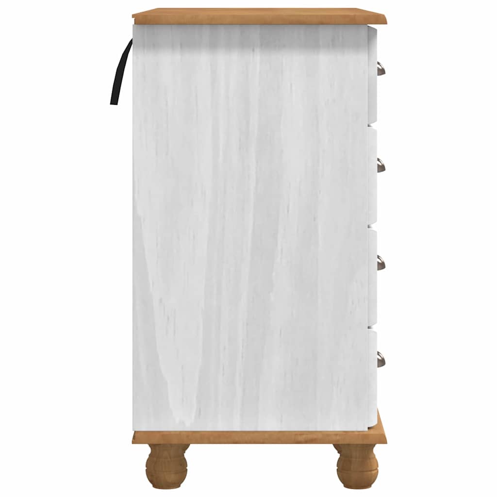 Writing Desk ASKIM White 95 x 40 x 75 cm Solid Pine Wood