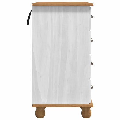 Writing Desk ASKIM White 95 x 40 x 75 cm Solid Pine Wood