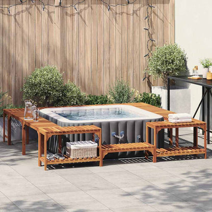 Hot Tub Surround Brown 250 x 250 cm Solid Acacia Wood