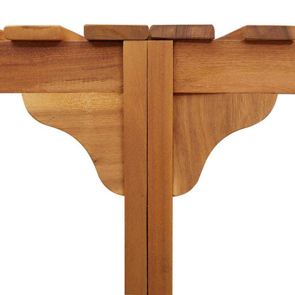 Hot Tub Surround Brown Ø255 x 55.5 cm Solid Acacia Wood