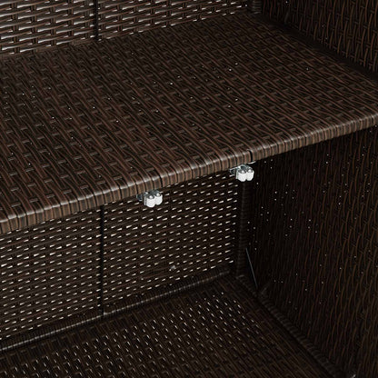 Storage Cabinet with Shelf Brown 100 x 36 x 102 cm Rattan