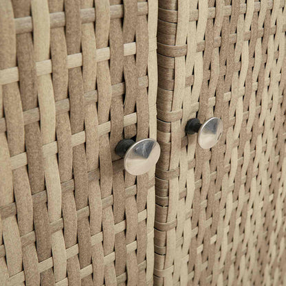 Storage Cabinet with Shelf Beige 100 x 36 x 102 cm Rattan