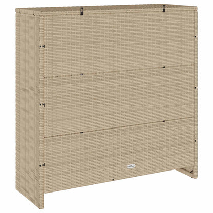 Storage Cabinet with Shelf Beige 100 x 36 x 102 cm Rattan