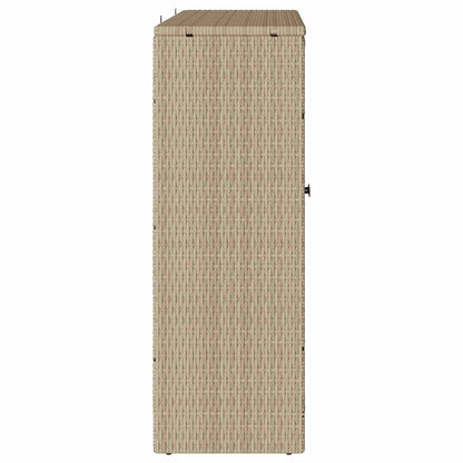 Storage Cabinet with Shelf Beige 100 x 36 x 102 cm Rattan