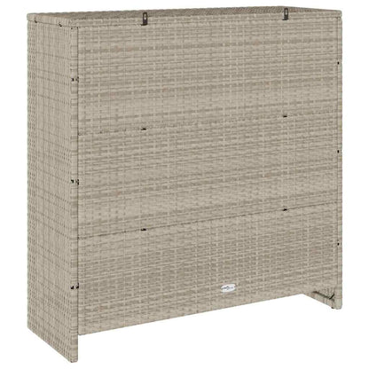 Storage Cabinet with Shelf Light Grey 100 x 36 x 102 cm Rattan