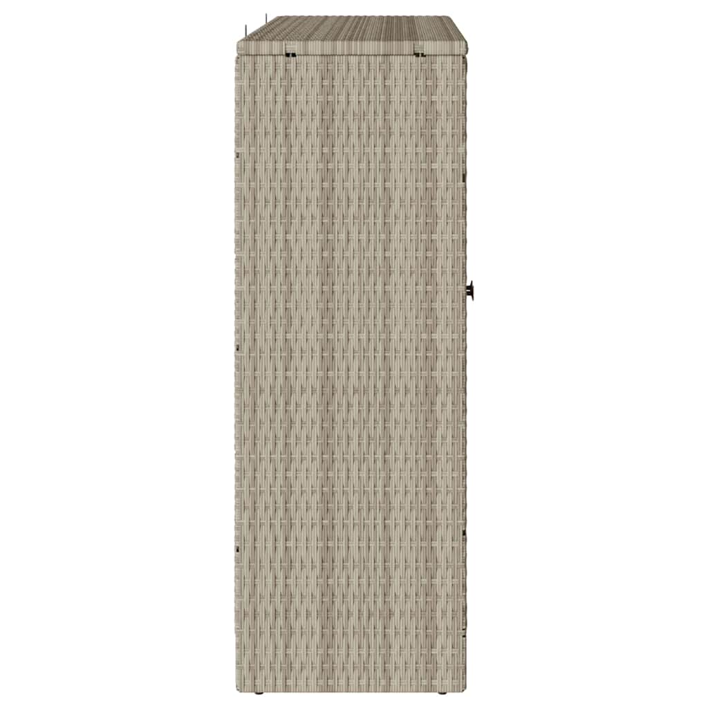 Storage Cabinet with Shelf Light Grey 100 x 36 x 102 cm Rattan