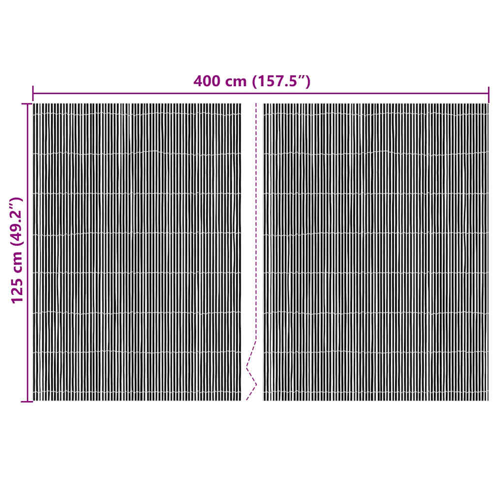 Bamboo Fence Natural 400 x 125 cm Bamboo