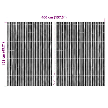 Bamboo Fence Natural 400 x 125 cm Bamboo