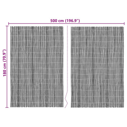 Bamboo Fence Natural 500 x 180 cm Bamboo