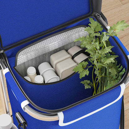 Shopping Trolley Blue 36.5 x 46.5 x 100.5 cm Oxford fabric