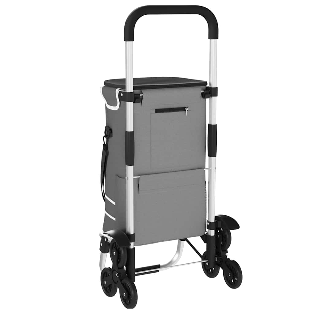 Shopping Trolley Folding Grey 47 x 39 x 100.5 cm Oxford fabric