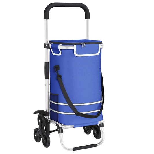 Shopping Trolley Folding Blue 47 x 39 x 100.5 cm Oxford fabric