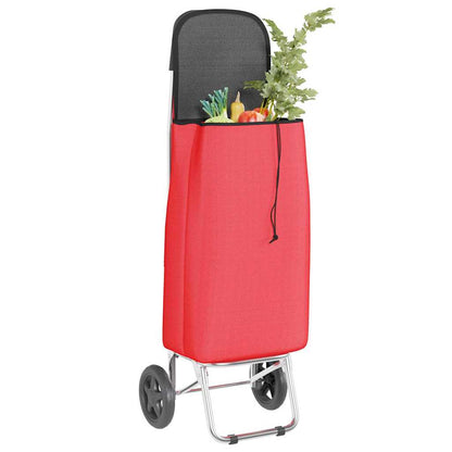 Shopping Trolley Folding Red 35 x 28 x 92 cm Oxford fabric