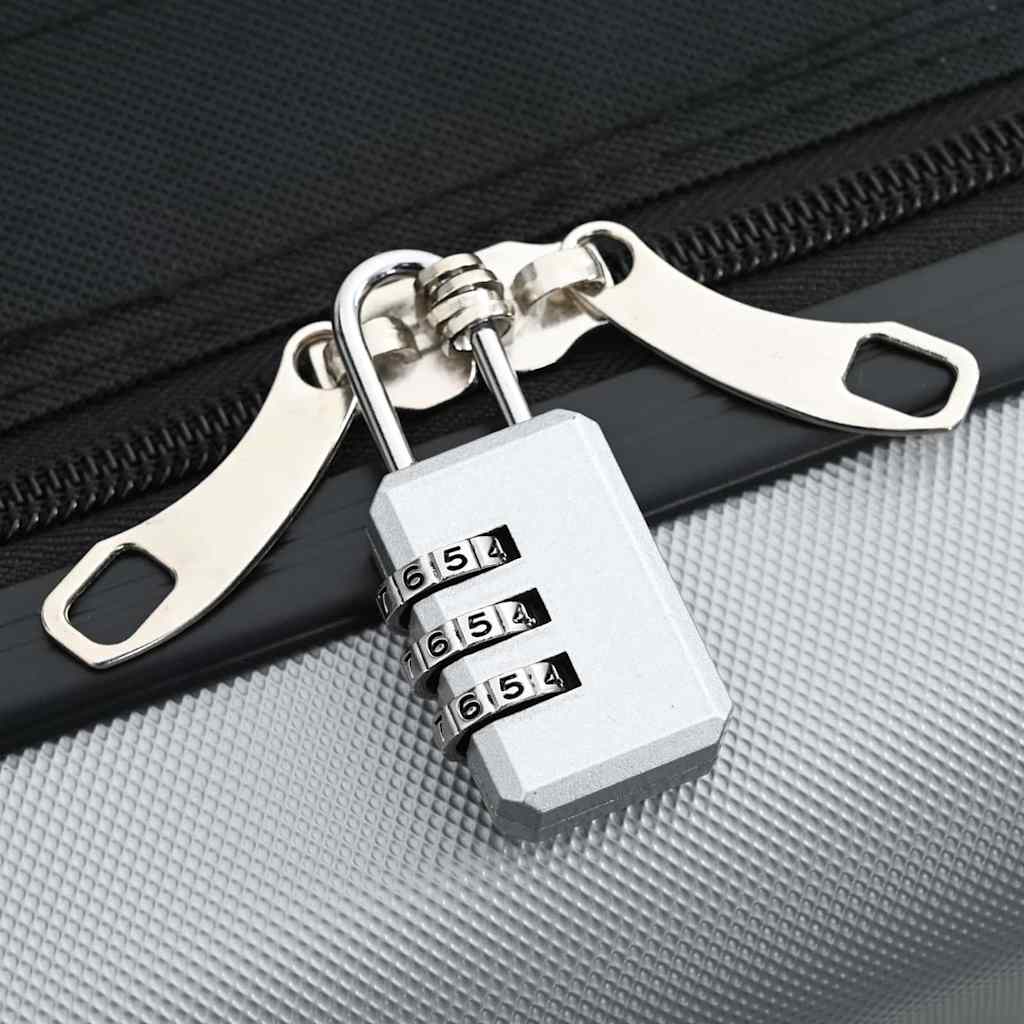 Suitcase Folding with Lock Silver 43 x 27 x 66 cm ABS Plastic