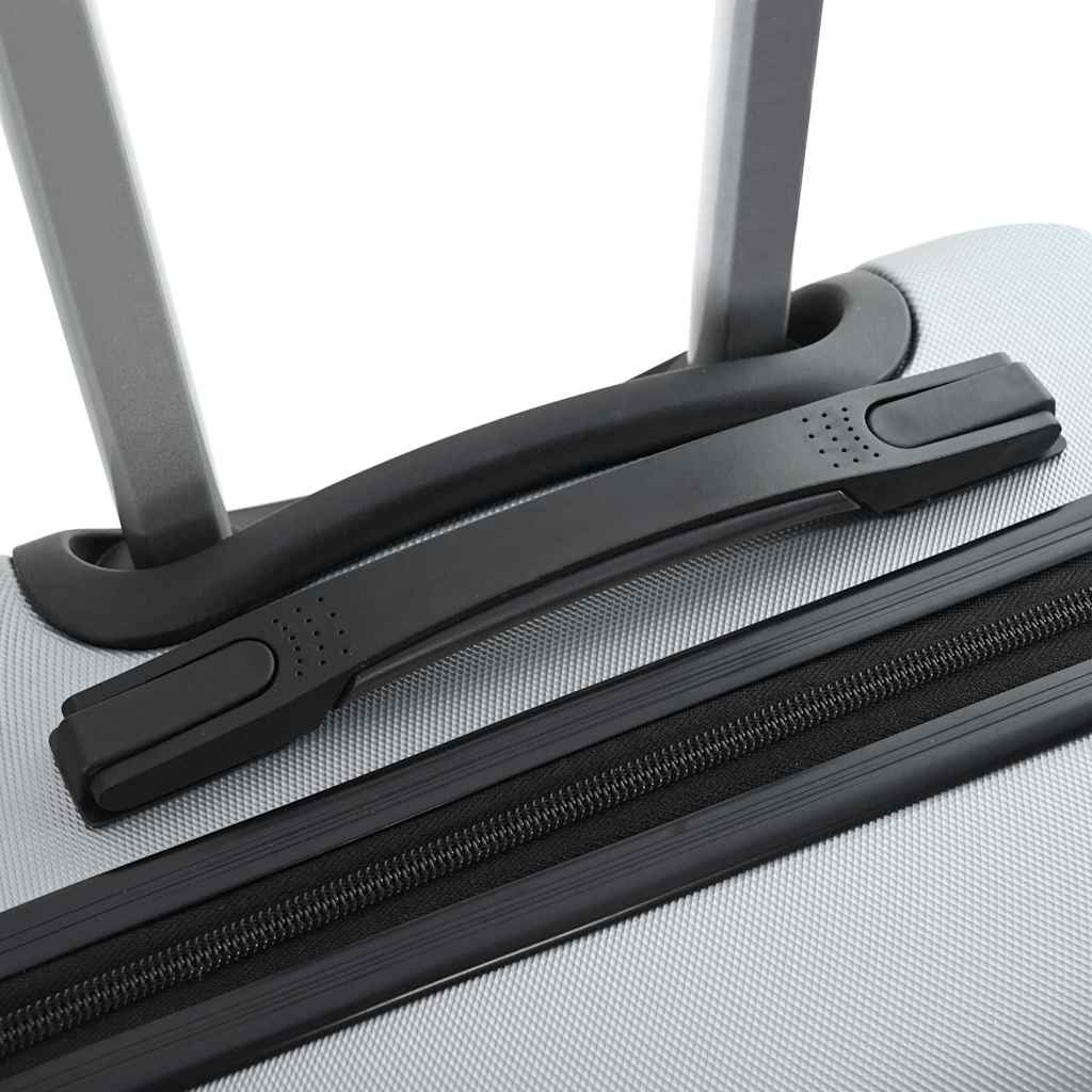 Suitcase with Lock 3 pcs Silver 50 x 31 x 78 cm ABS Plastic