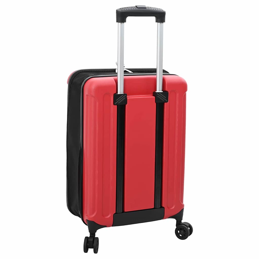 Suitcase Folding with Lock Red 34 x 23 x 55.5 cm ABS Plastic
