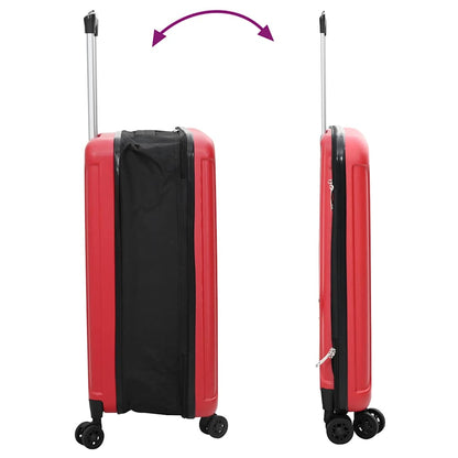 Suitcase Folding with Lock Red 43 x 27 x 66 cm ABS Plastic