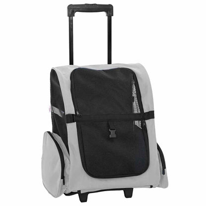 Pet Trolley 3-in-1 Design Grey 48x32x(57-106) cm Oxford Fabric