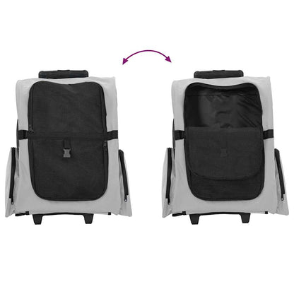 Pet Trolley 3-in-1 Design Grey 48x32x(57-106) cm Oxford Fabric