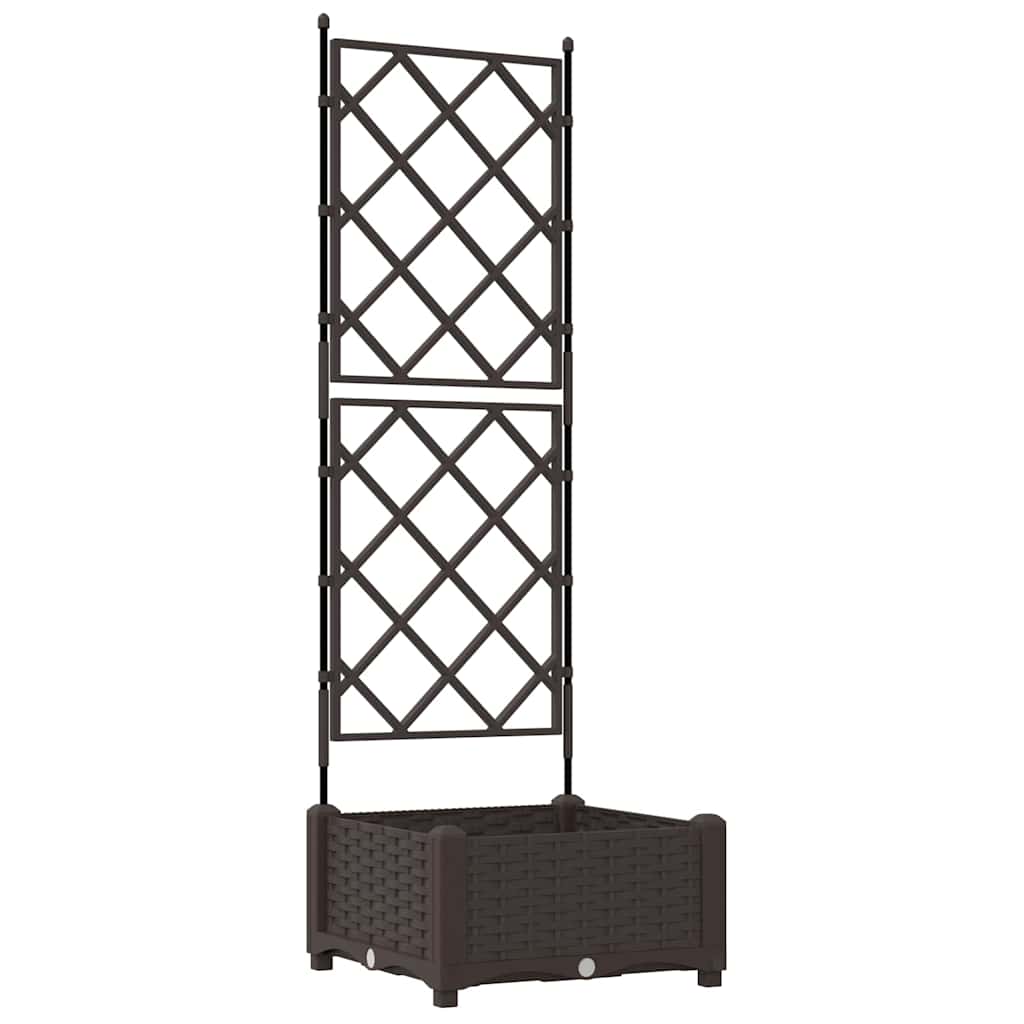 Garden Planter Brown 40 x 40 x 125.5 cm PP