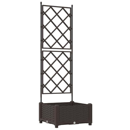 Garden Planter Brown 40 x 40 x 125.5 cm PP