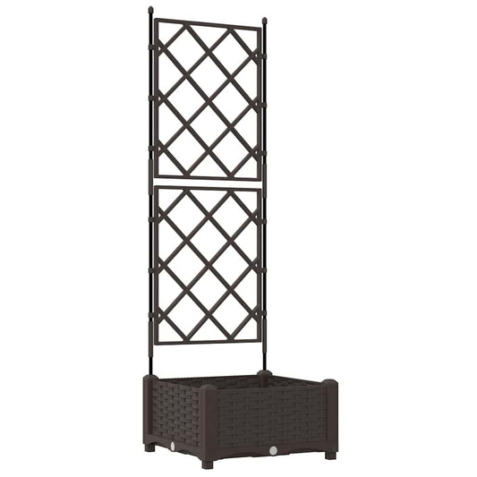 Garden Planter Brown 40 x 40 x 125.5 cm PP