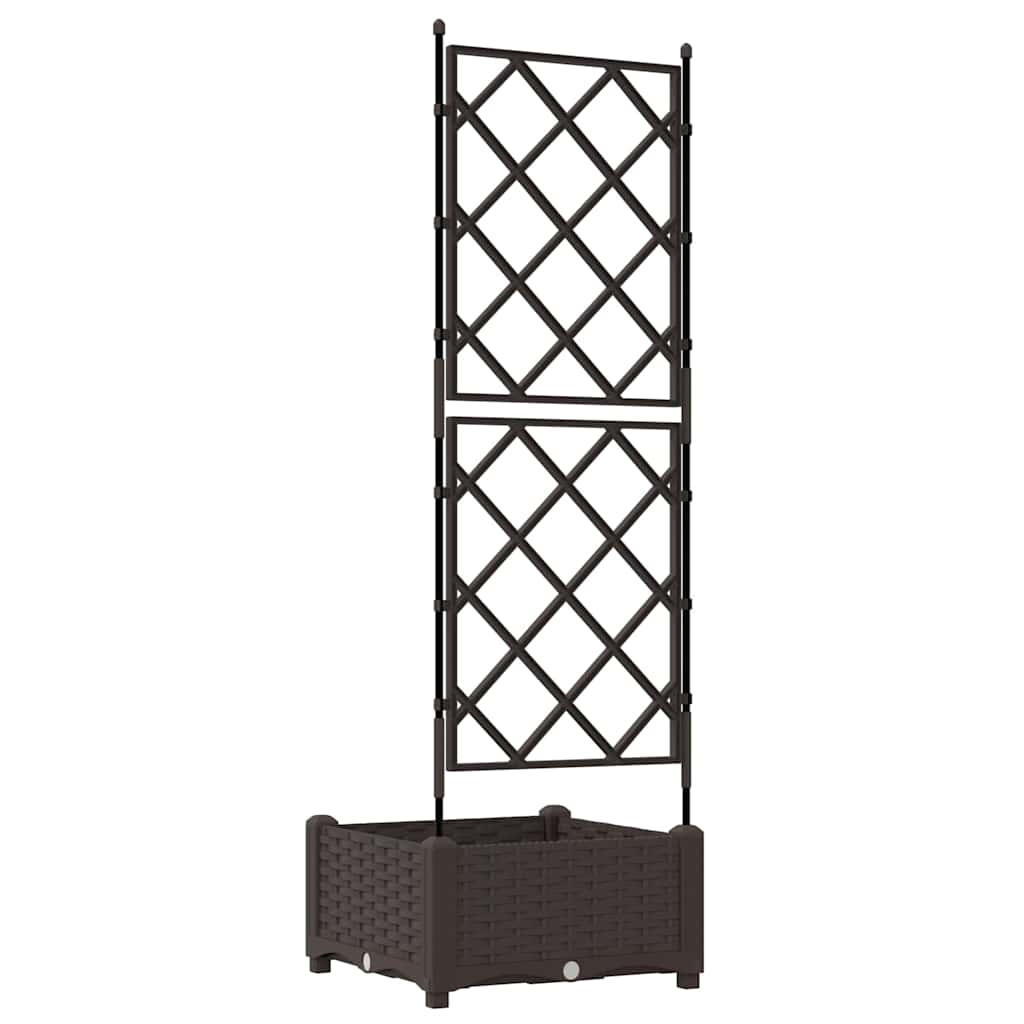 Garden Planter Brown 40 x 40 x 125.5 cm PP