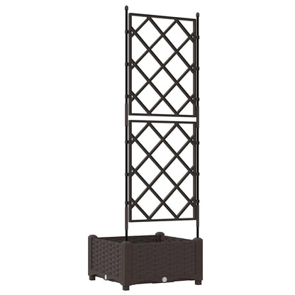 Garden Planter Brown 40 x 40 x 125.5 cm PP