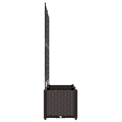 Garden Planter 2 pcs Brown 80 x 40 x 143 cm PP