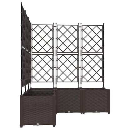 Garden Planter 5 pcs Brown 120 x 120 x 143 cm PP