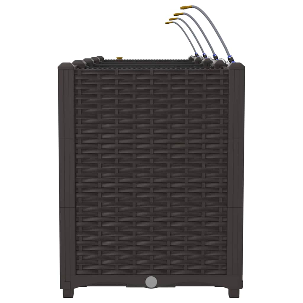 Garden Planter 4 pcs Brown Steel