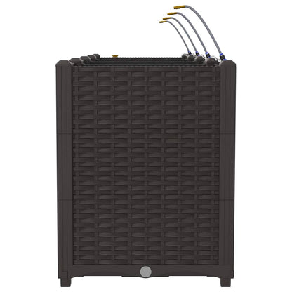 Garden Planter 4 pcs Brown Steel