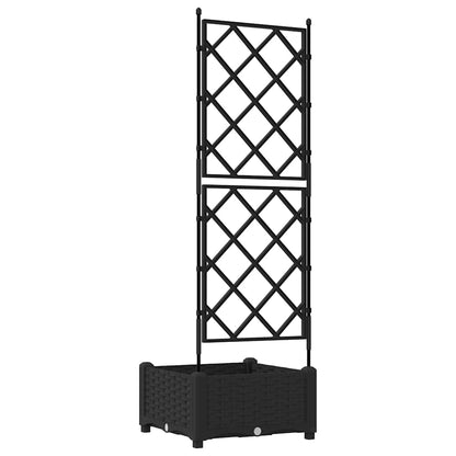 Garden Planter Black 40 x 40 x 125.5 cm Steel