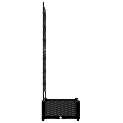 Garden Planter Black 40 x 40 x 125.5 cm Steel