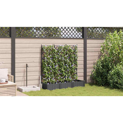 Garden Planter 3 pcs Black 120 x 40 x 125.5 cm Steel