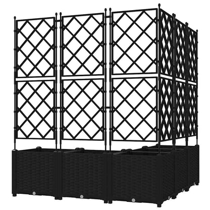 Garden Planter 5 pcs Black 120 x 120 x 143 cm Steel