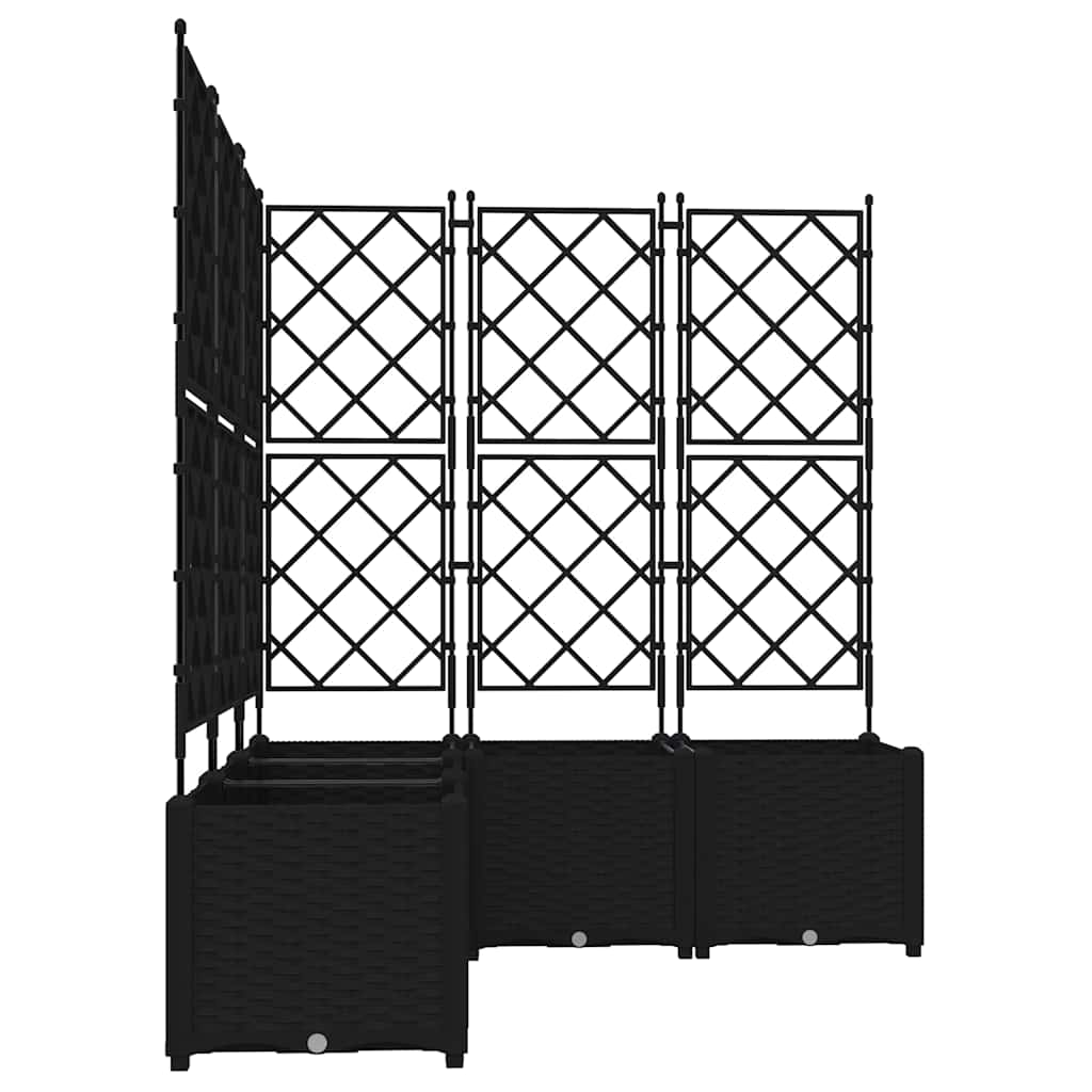 Garden Planter 5 pcs Black 120 x 120 x 143 cm Steel