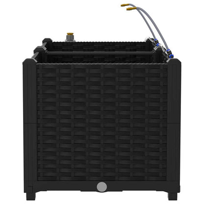 Garden Planter 2 pcs Black 80 x 40 x 37.5 cm Plastic