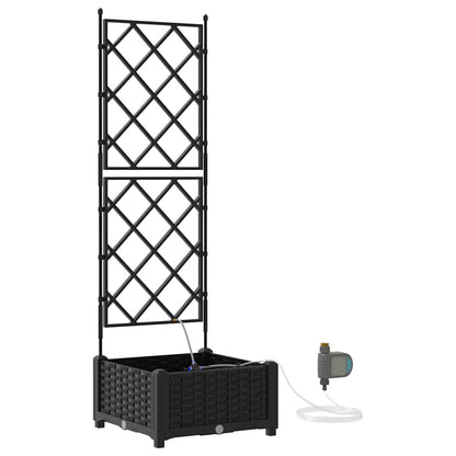 Garden Planter Black 40 x 40 x 126 cm Steel