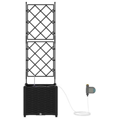 Garden Planter Black 40 x 40 x 142 cm Plastic